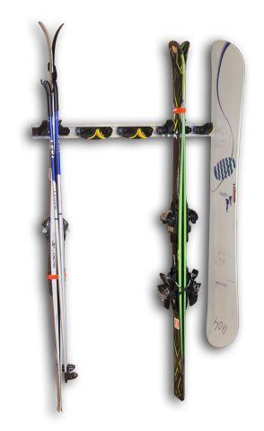 Wandschiene für 5 Paar Ski/Snowboard